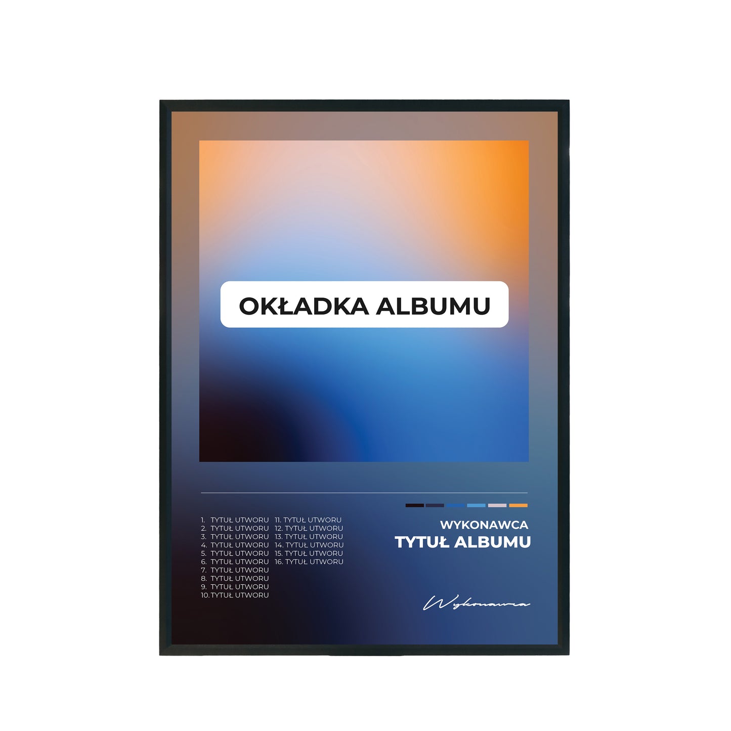 Plakat z albumem 29,7 cm x 42 cm