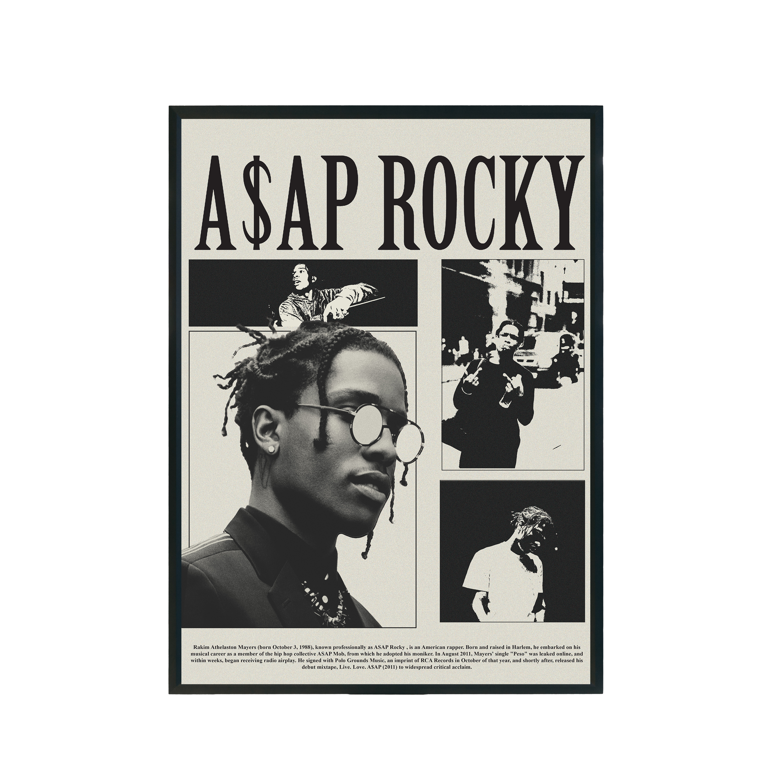 Plakat muzyczny "ASAP Rocky" A3 297x420mm