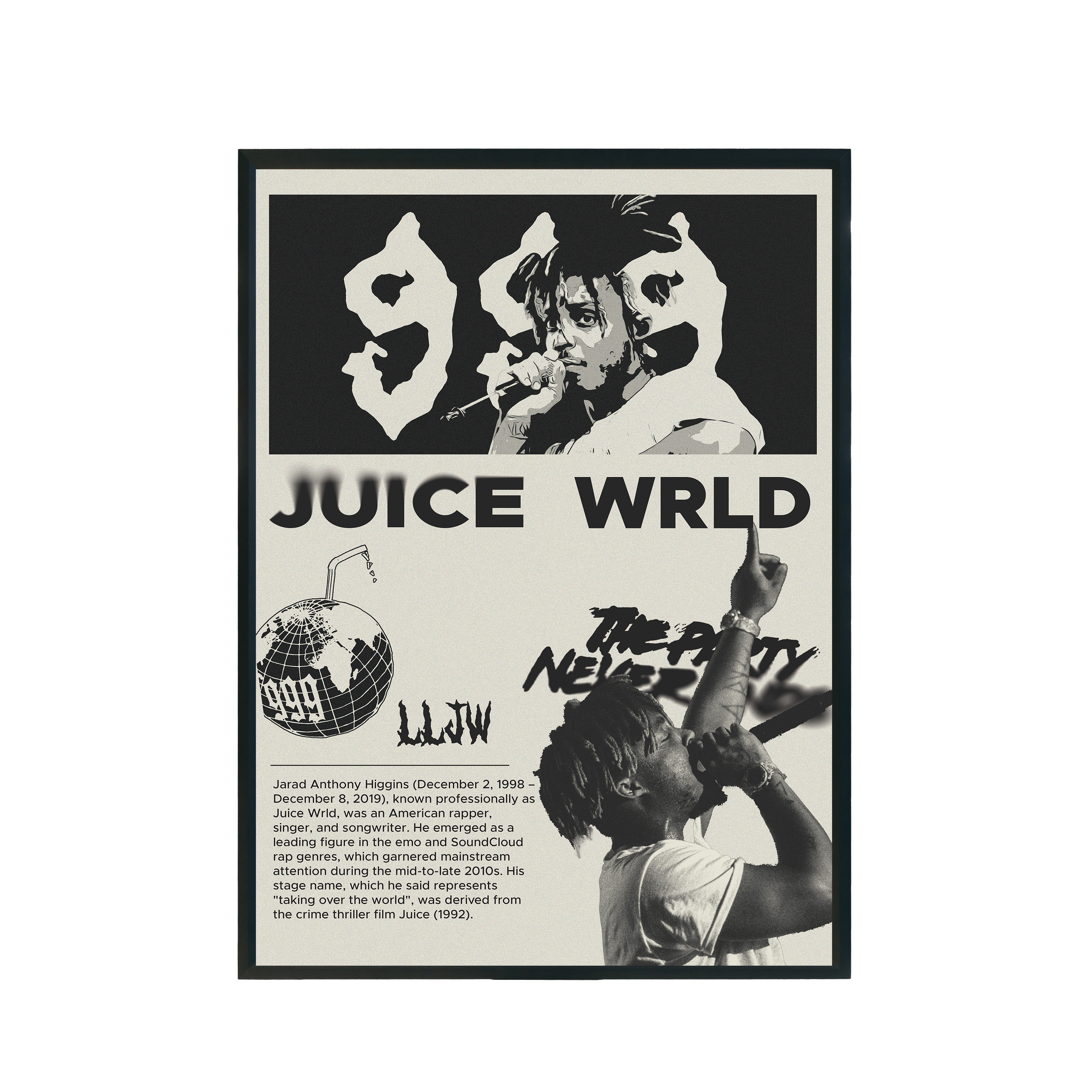 Plakat muzyczny "Juice WRLD" A3 297x420mm
