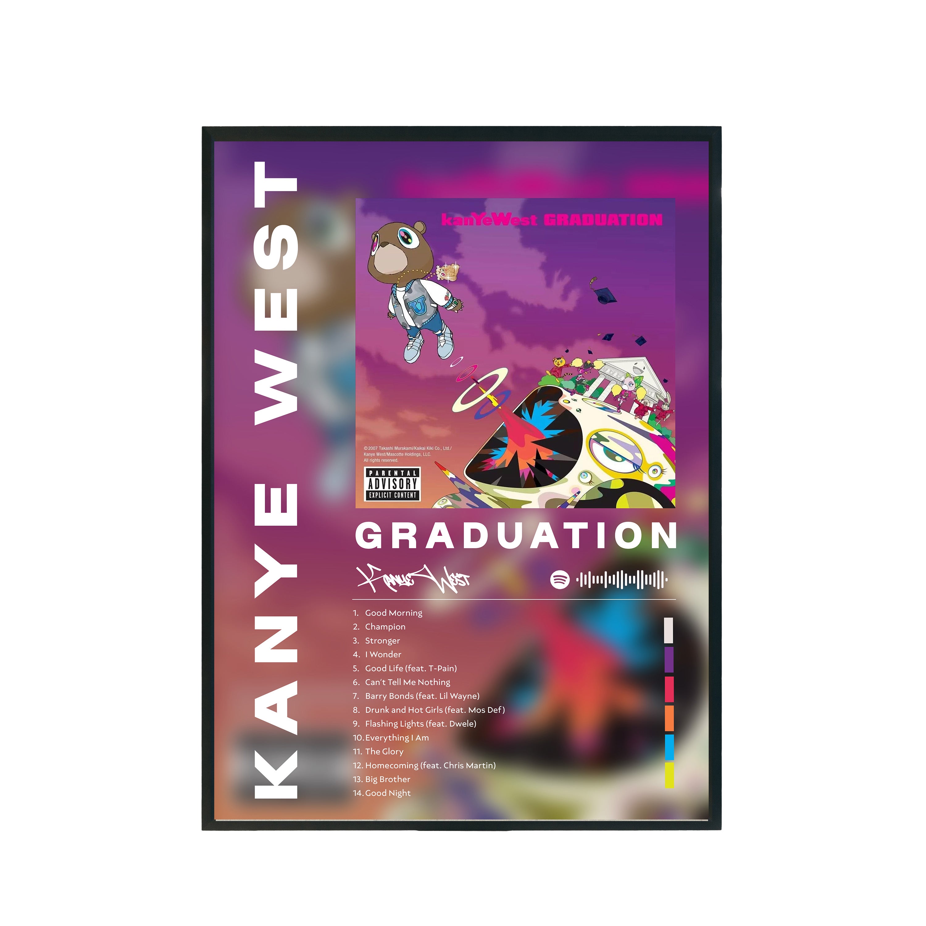 Plakat album Kanye West - Graduation A3 297x420mm