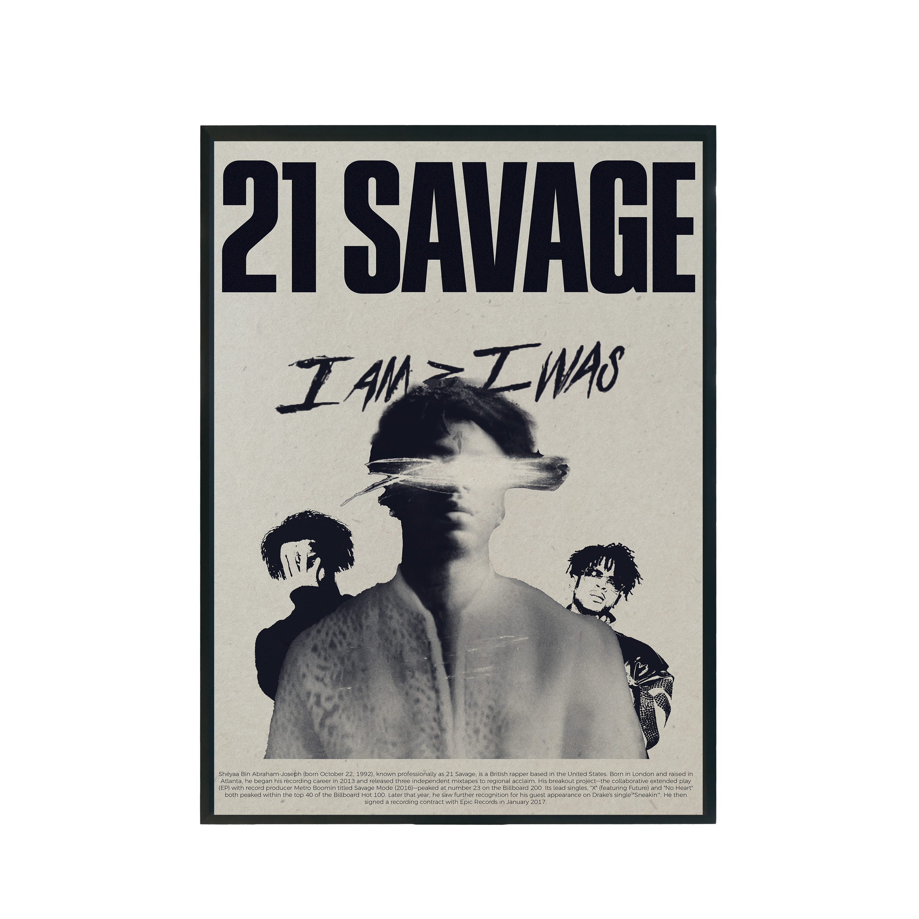 Plakat muzyczny "21 Savage" A3 297x420mm