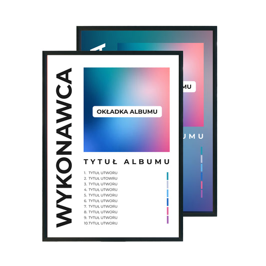 Plakat z albumem 29,7 cm x 42 cm
