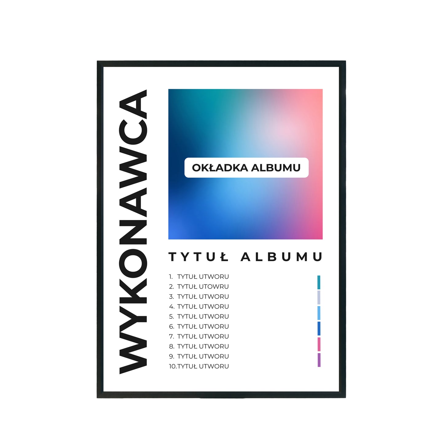 Plakat z albumem 29,7 cm x 42 cm