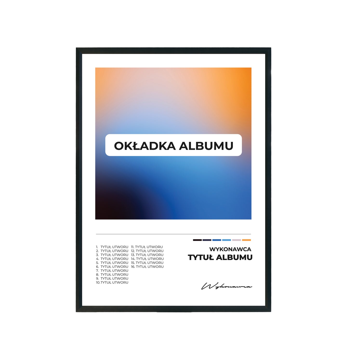 Plakat z albumem 29,7 cm x 42 cm