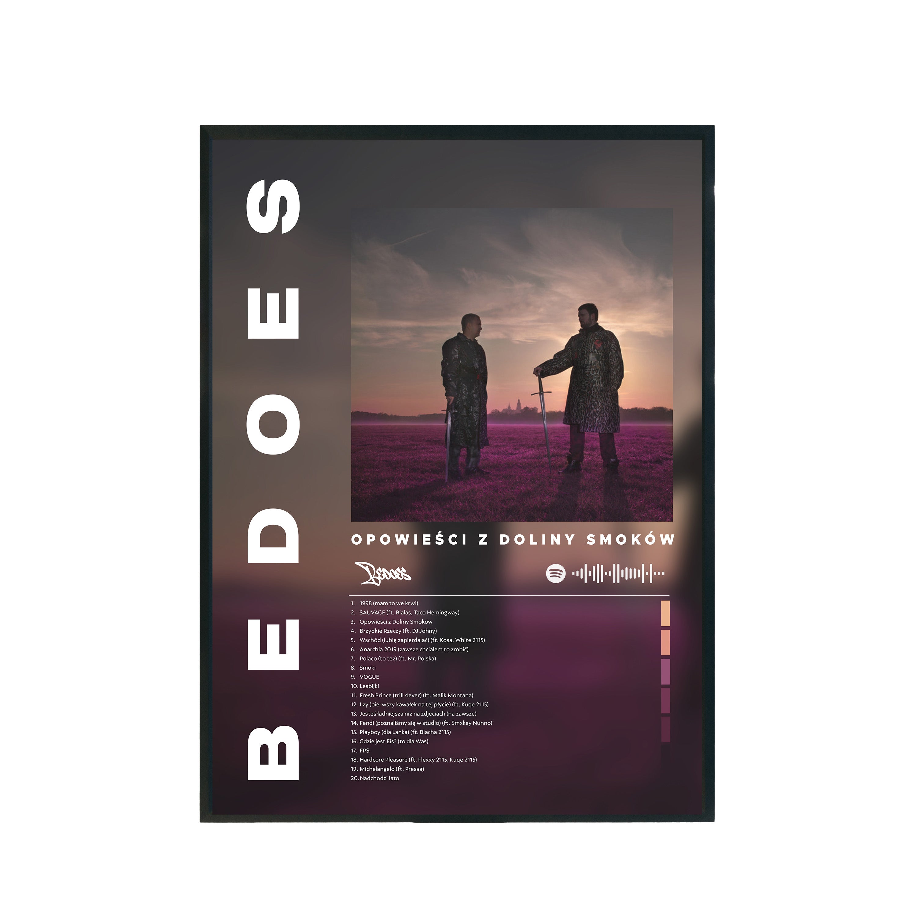 Plakat album Bedoes - Opowieści z doliny smoków A3 297x420mm