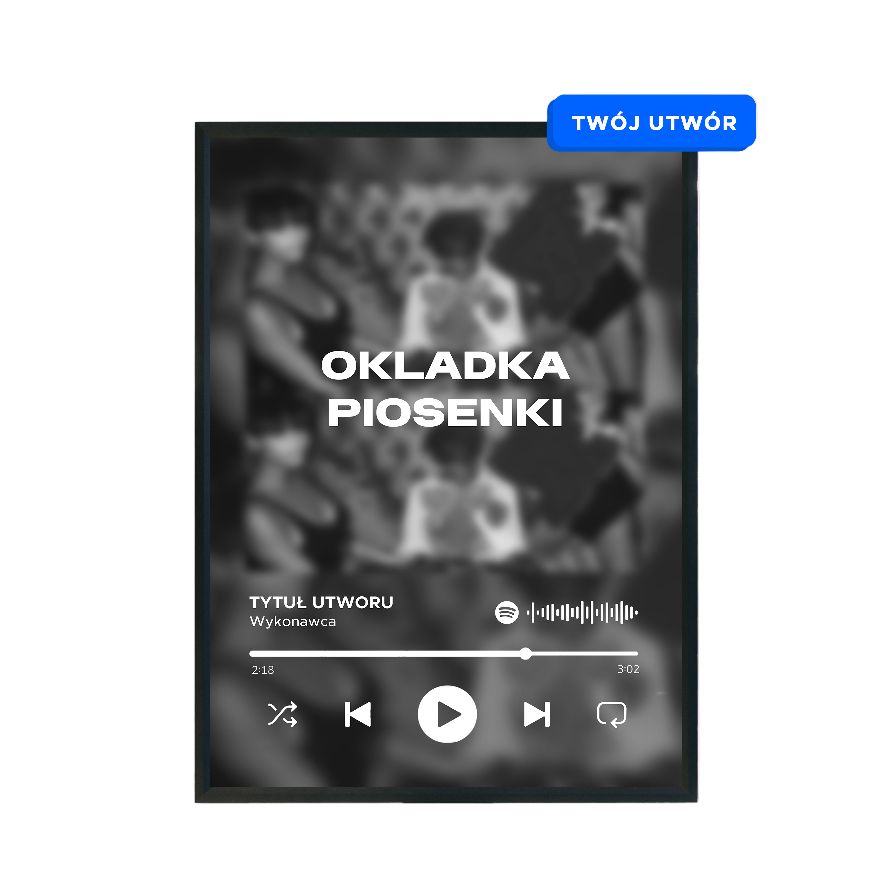 Projekt plakatu z twoją piosenką na zamówienie A3 297x420mm