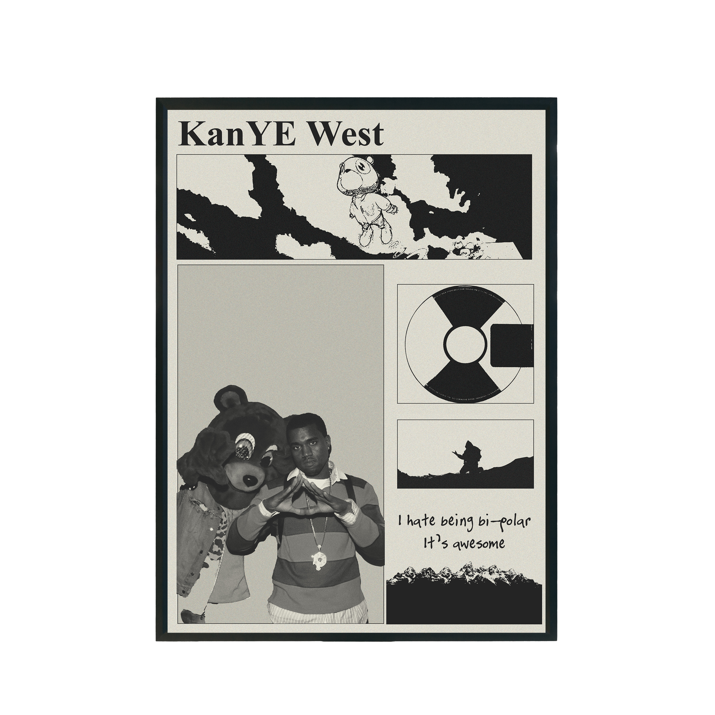 Plakat muzyczny "Kanye West" A3 297x420mm