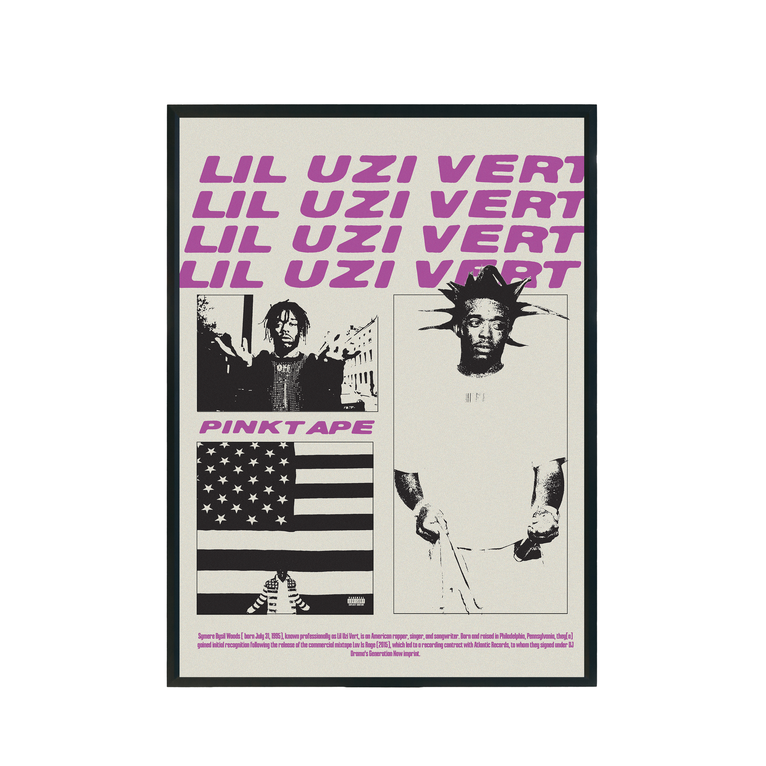 Plakat muzyczny "Lil Uzi Vert" A3 297x420mm