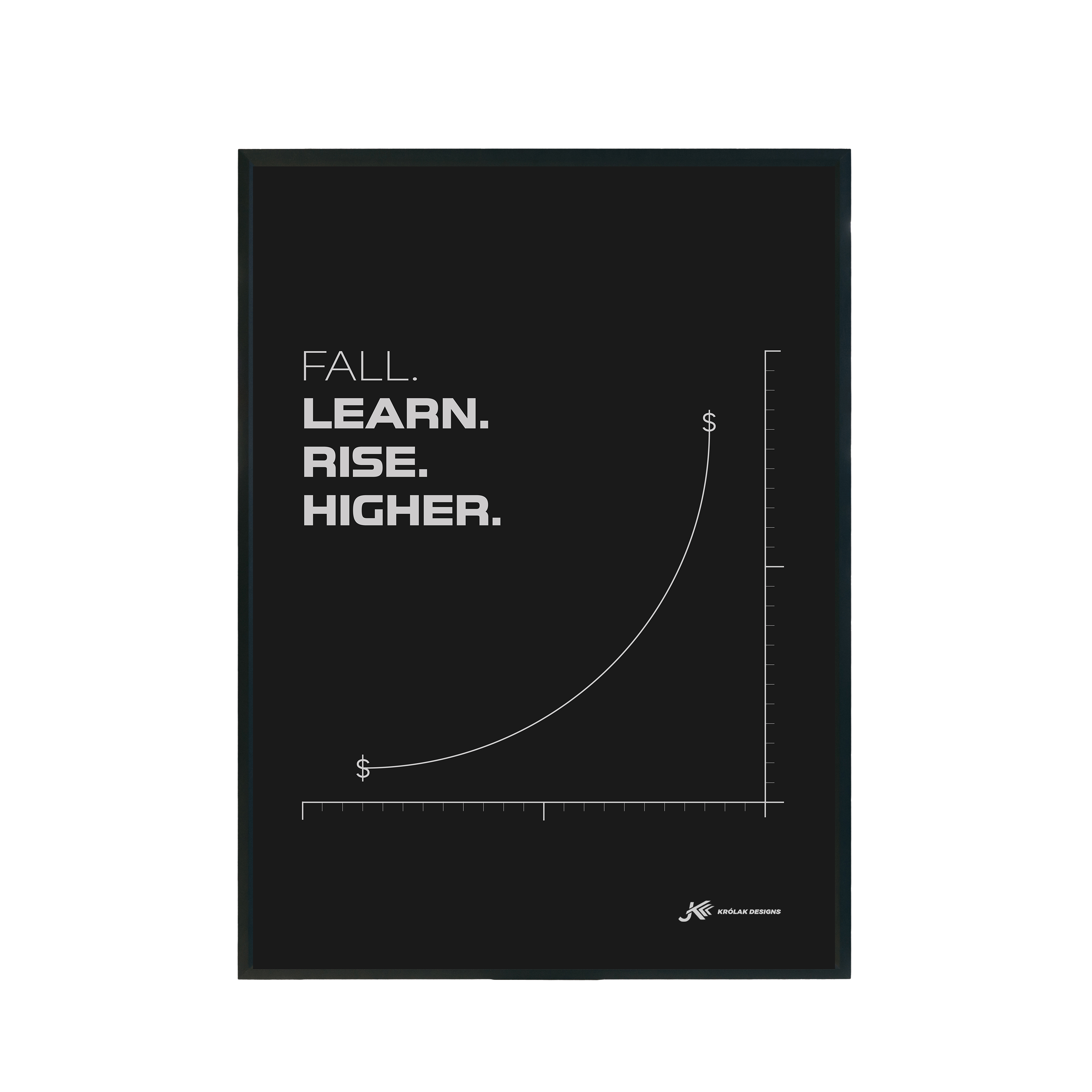 Plakat "Fall Learn Rise Higher" A3 297x420mm