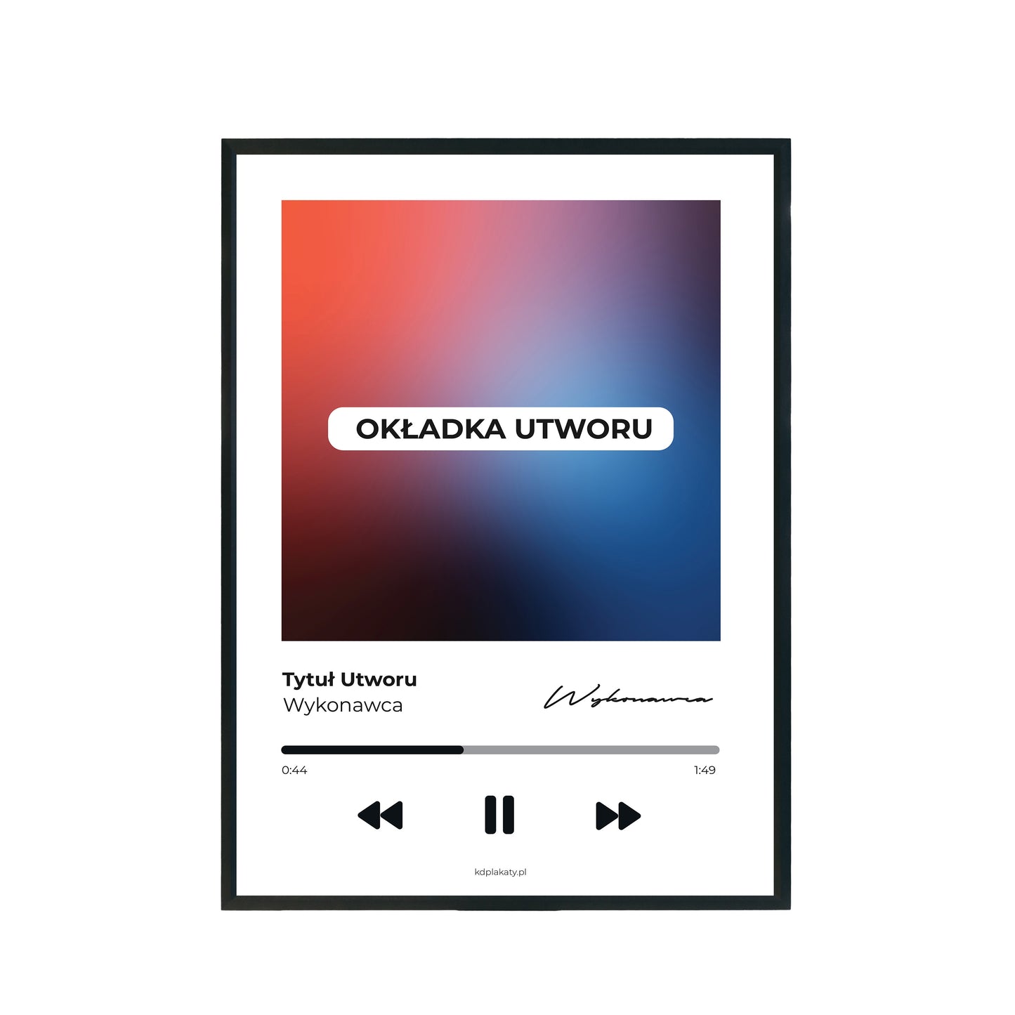 Plakat z utworem 29,7 cm x 42 cm