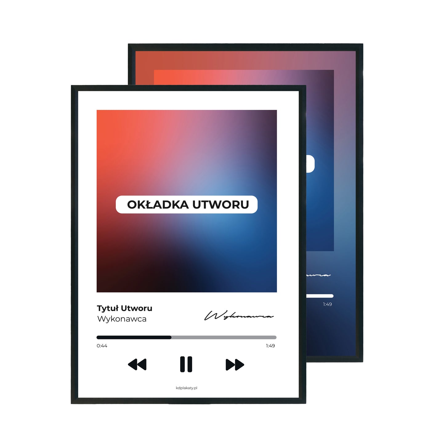 Plakat z utworem 29,7 cm x 42 cm