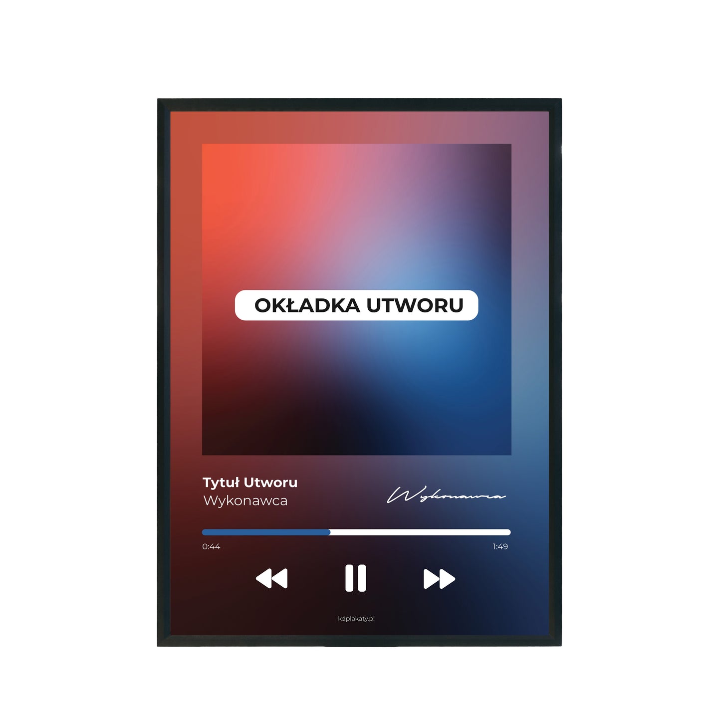 Plakat z utworem 29,7 cm x 42 cm