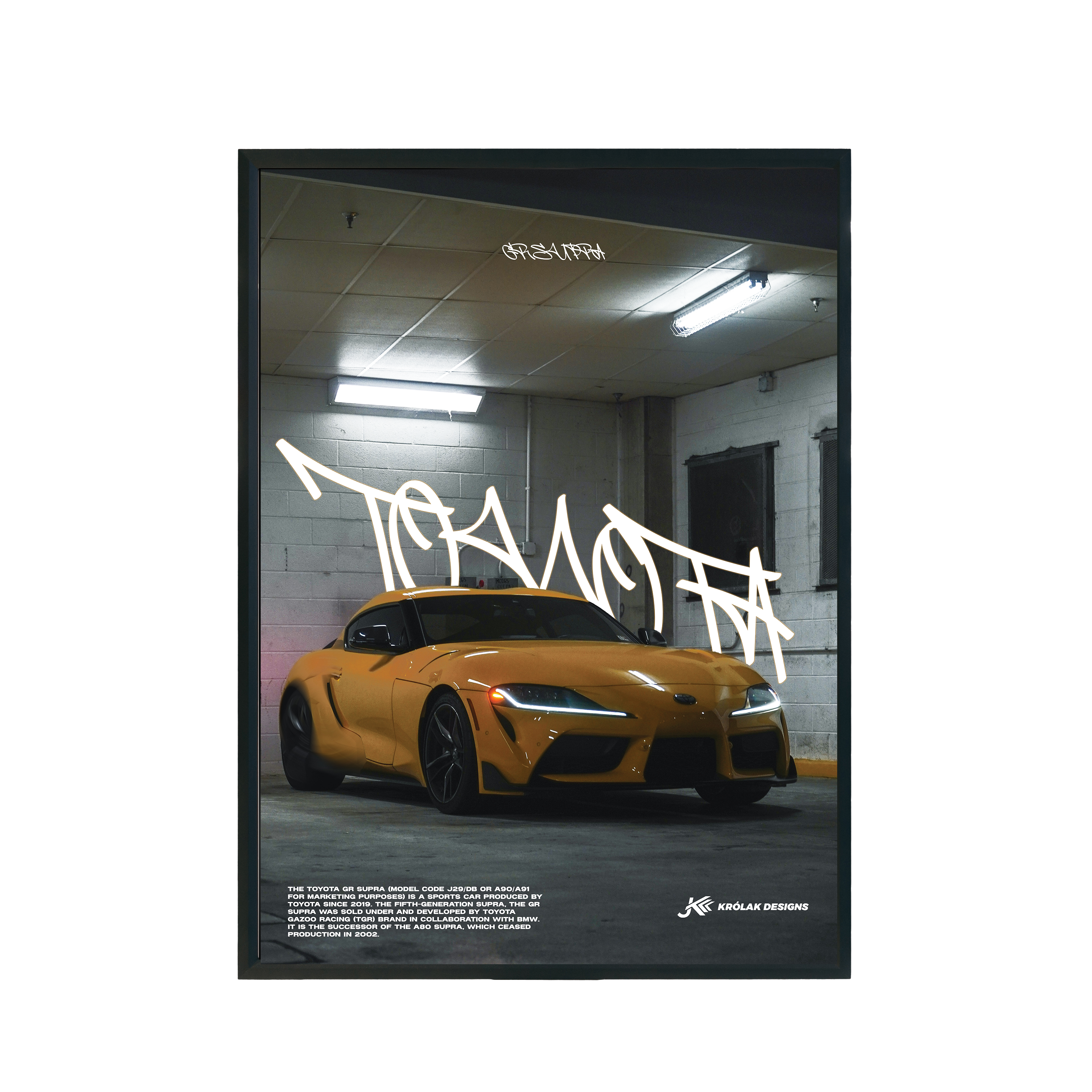Plakat Motoryzacyjny "Toyota GR Supra" A3 297x420mm