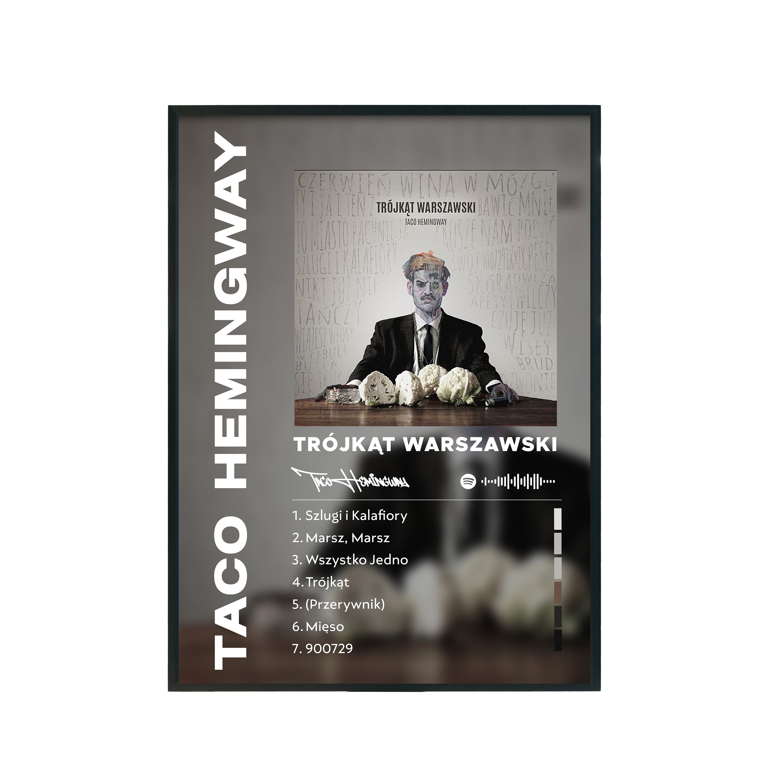 Plakat album Taco Hemingway - Trójkąt Warszawski A3 297x420mm