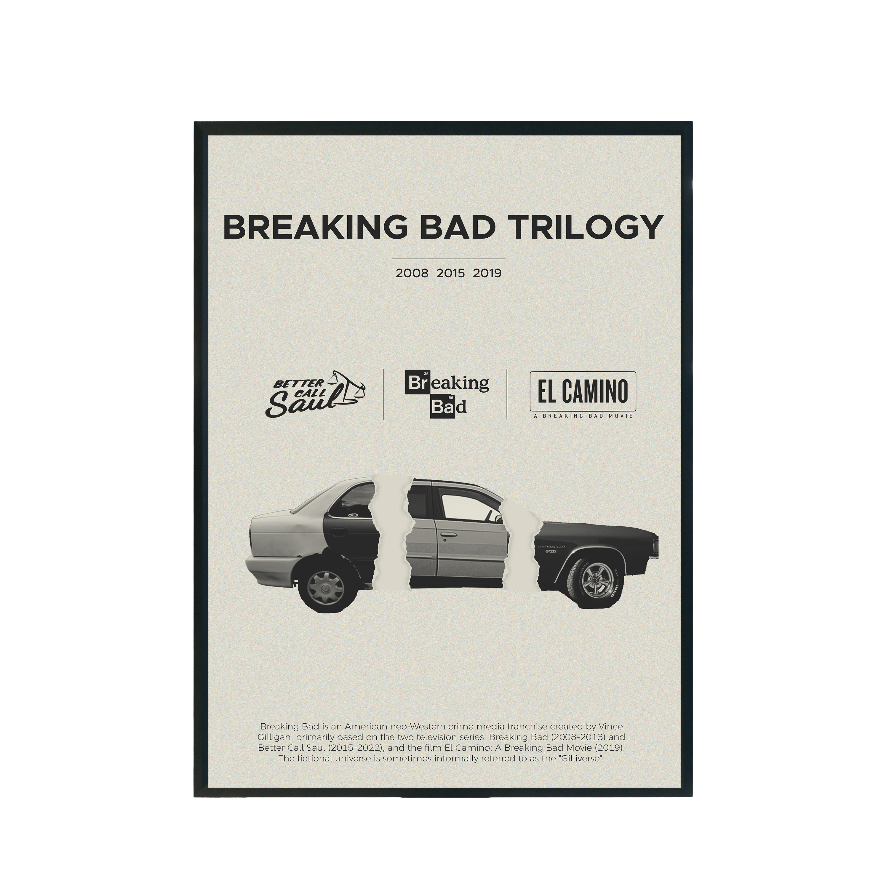Plakat filmowy "Breaking Bad Trilogy" A3 297mm x 420mm