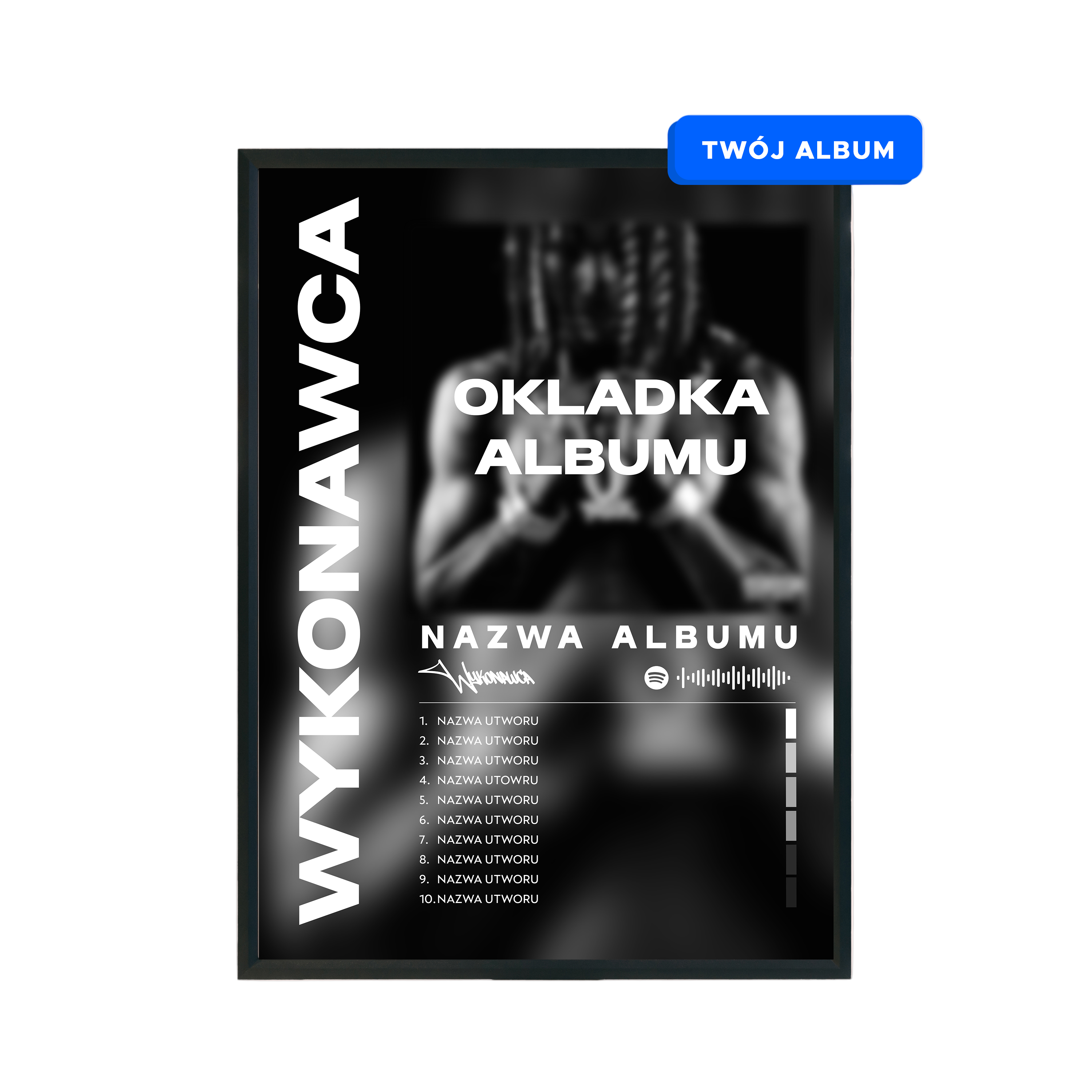 Projekt plakatu z twoim albumem na zamówienie A3 297x420mm