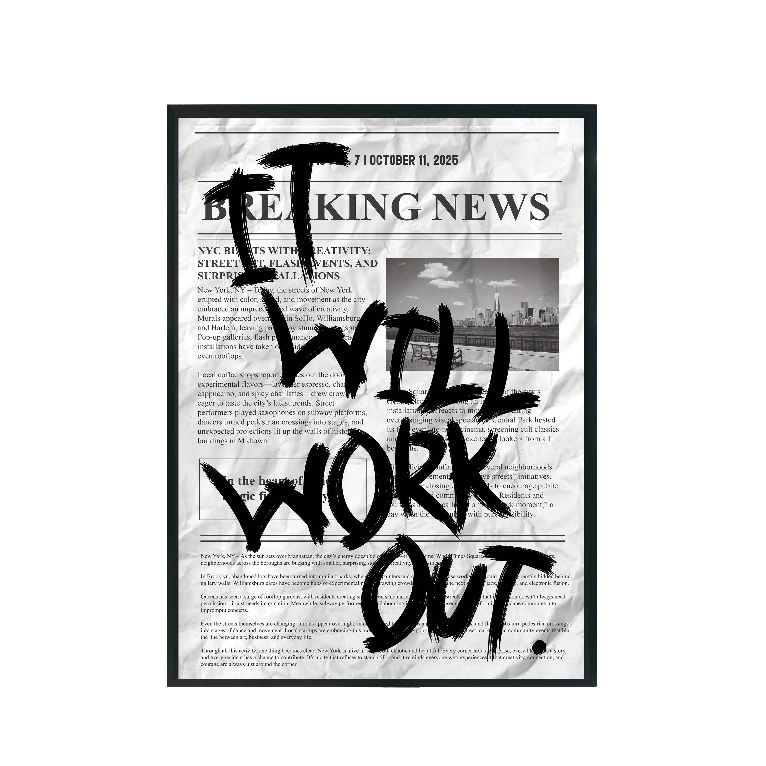 Plakat "It Will Work Out" A3 297x420mm